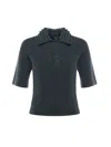 Pinko Polo-style Sweater With Pearls In Blue