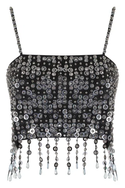 PINKO PONGO TOP PAILLETTES
