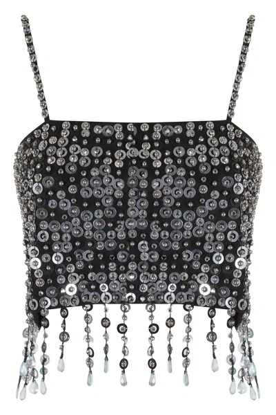PINKO PINKO PONGO TOP PAILLETTES