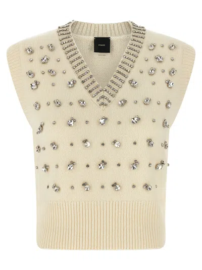 PINKO PONZIANE GILET WHITE