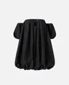 Pinko Mini-robe Boule En Popeline In Limo Black