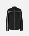 Pinko Bomber En Popeline À Motif Flammes In Nero Limousine