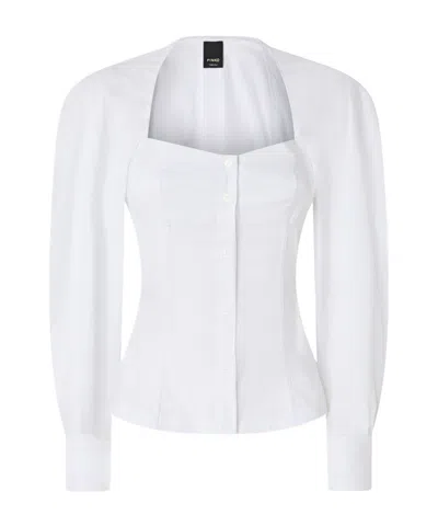 Pinko Poplin Bustier Shirt In White