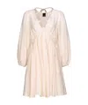 Pinko Poplin Mini Dress In Nude