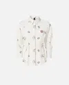 Pinko Poplin Shirt With All-over Print In Multi