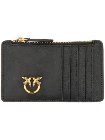 Pinko Porta Carte Con Logo In Black