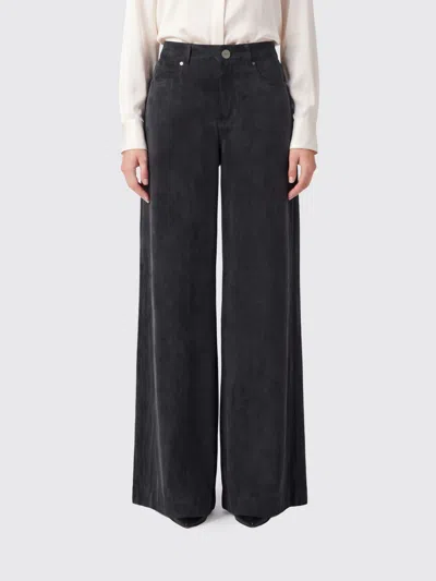 Pinko Porta Viscose Blend Flared Trousers With Love Birds Logo In Black