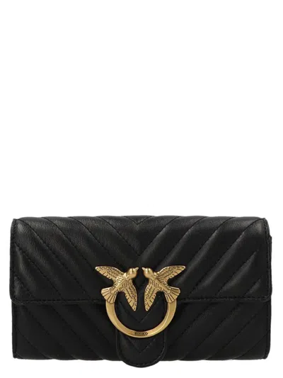 PINKO PINKO PORTAFOGLIO 'LOVE BAG ONE WALLET CHEVRON'