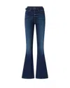 Pinko Power Stretch Denim Flared Jeans In Blue