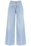 Pinko Pozzillo Wide Leg Jeans In Pjn Bleach Chiaro