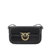 Pinko Small Love Bag Box Crossbody Bag In Nappa Leather In Black