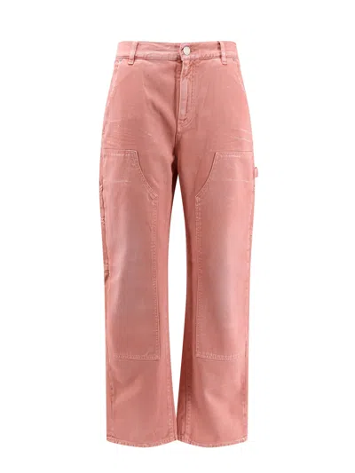 Pinko Praia Worker Denim Trouser In Pink