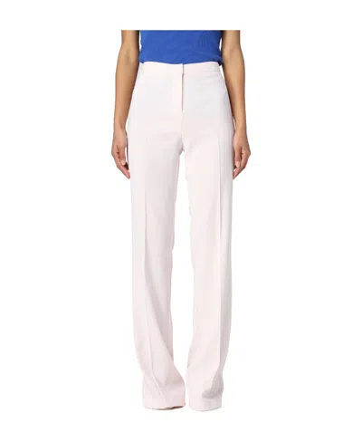 Pinko Pressed-crease Tailored Trousers In White