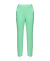 Pinko Pressed-crease Tapered-leg Trousers In Green
