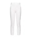 Pinko Slim-fit Trousers In Technical Stretch Crepe In White