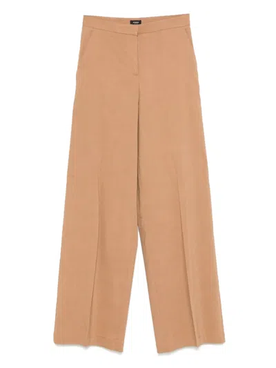 Pinko Pressed-crease Trousers In Brown