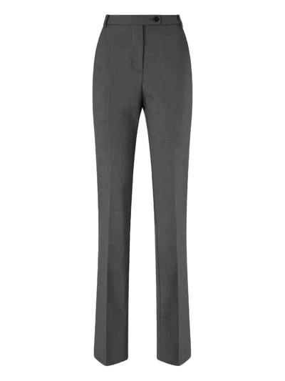 Pinko Pressed-crease Trousers In Gray