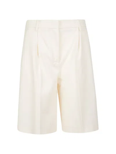 Pinko Pressed-crease Tailored Shorts In Neutral