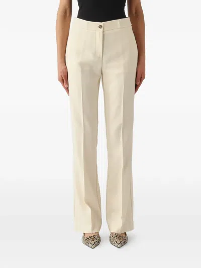 Pinko Pressed-crease Tailored Trousers In Neutral