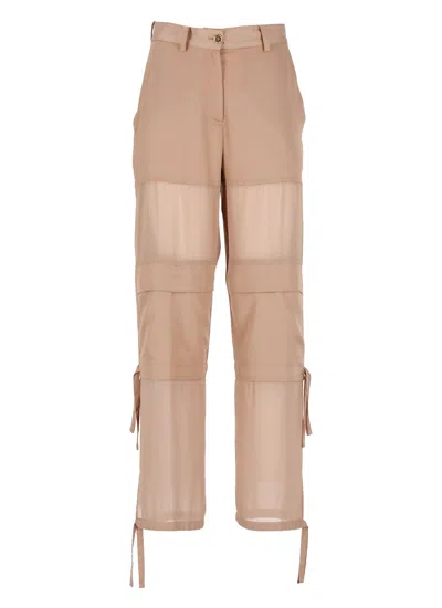 Pinko Priapo Trousers In Neutrals