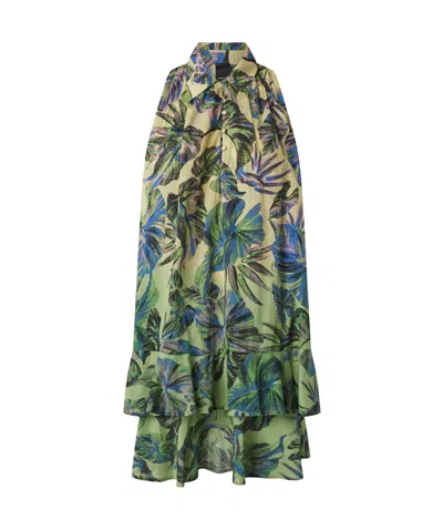 Pinko Print Dress In Multi. Yellow/pink