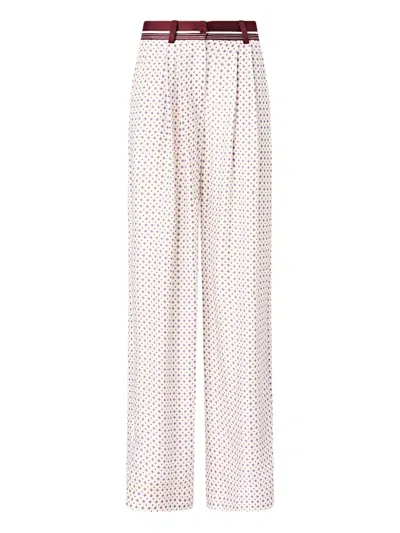 Pinko Ruth Viscose Twill Straight Leg Trousers In Pink