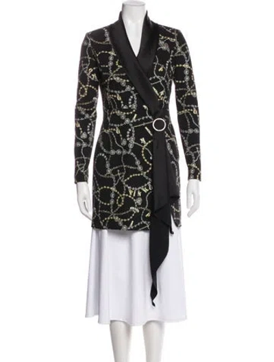 Pre-owned Pinko Printed Evening Jacket In Black