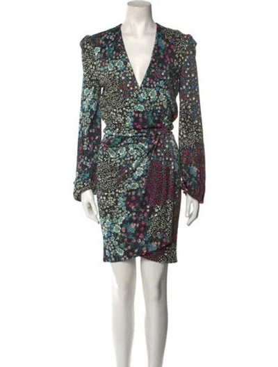 Pre-owned Pinko Printed Knee-length Dress In Black