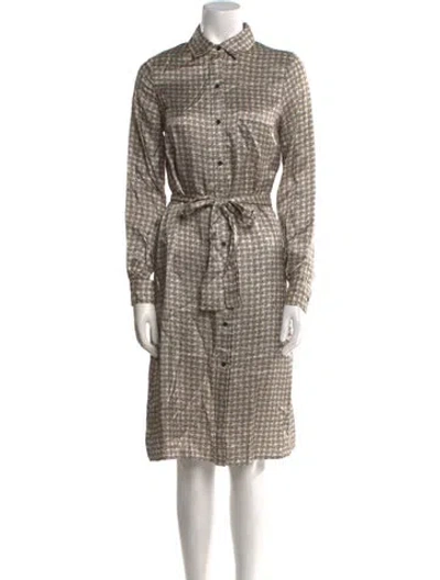 Pre-owned Pinko Printed Knee-length Dress In Neutral