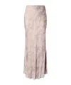 Pinko Soft Viscose Maxi Skirt With Flattering Silhouette In Gray