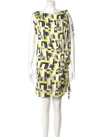 Pre-owned Pinko Printed Mini Dress In Multi