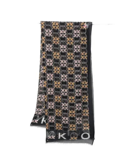 Pinko Printed Scarf In Black