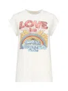 Pinko Love-print T-shirt With Stars In White