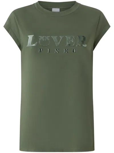 Pinko Printed T-shirt In Green