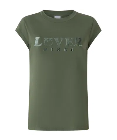 PINKO PINKO LOGO PRINTED CREWNECK T-SHIRT