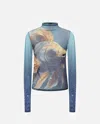 Pinko Printed Tulle Sweater In Multi