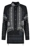 Pinko Bandana Print Button-down Shirt With Adjustable Hem