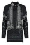 Pinko Printed Viscose Shirt In Black