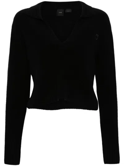 Pinko `profumo` Polo-neck Sweater In Black