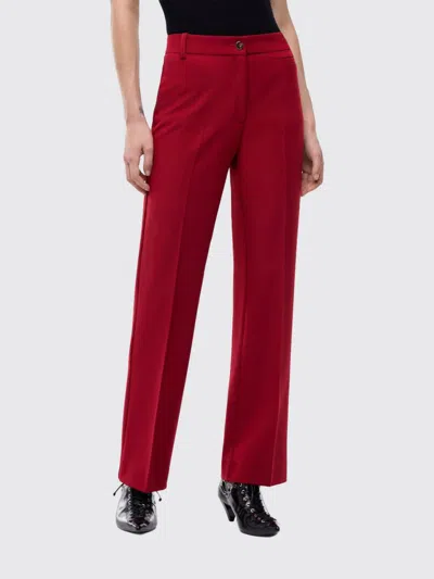 Pinko Protea High-waisted Tailored Skinny Trousers In Crêpe In Burgundy
