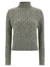 Pinko Proud Mary Cable-knit Turtleneck Sweater In Multi