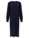 Pinko Crew-neck Contrast-trim Maxi Dress In Multi