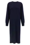 Pinko Crew-neck Contrast-trim Maxi Dress In Multi