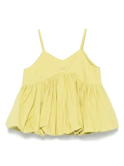 Pinko Kids' Puffball Blouse In Green
