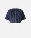 Pinko Puffed Bomber Jacket In Blue