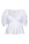 Pinko Muslin Top With Embroidery In White