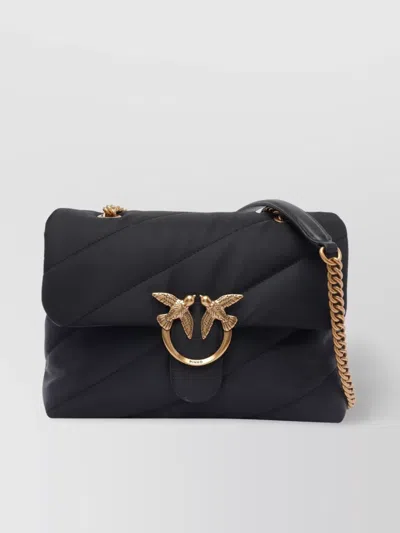 Pinko Puffer Quilted Shoulder Bag With Chain Strap