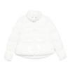 Pinko Puffy White Down Coat With Glossy Finish And High Collar In White