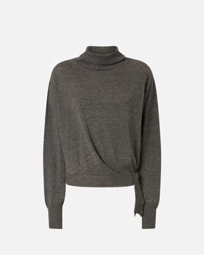 PINKO KNIT POLO-NECK SWEATER