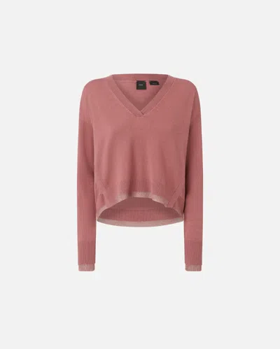 Pinko Pull En Cachemire Et Lurex In Nostalgia Rose